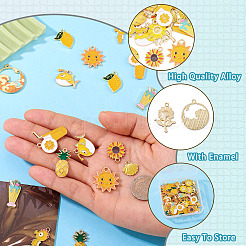 48шт 12 стиля подвески из сплава с эмалью&nbsp;ENAM-TA0002-95B