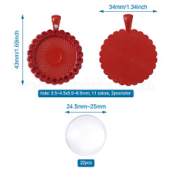 Наборы для изготовления плоских круглых подвесок своими руками&nbsp;DIY-TA0008-46