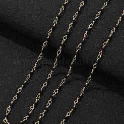 Ожерелья из натуральной шпинели и латунных звеньев круглой огранки 2 мм&nbsp;NJEW-S436-01