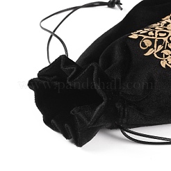 Бархатные упаковочные пакеты с рисунком дерева жизни TP-WH0020-02A