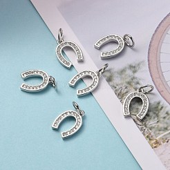 CZ латунные микро проложить кубического циркония подковы подвески&nbsp;ZIRC-L018-13P