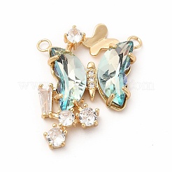 Латунь со стеклянными подвесками k9&nbsp;KK-B071-18G