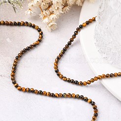 Природных тигровый глаз бисер нитей&nbsp;G-G099-3mm-4