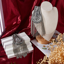 2 шт. железные и стеклянные эполеты аксессуары для костюма&nbsp;DIY-FH0009-04B