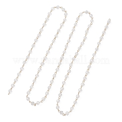 Цепи-рондели ручной работы из нержавеющей стали 304 из стекла&nbsp;AJEW-JB01460