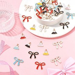 40шт 10 стиля подвески из сплава с эмалью&nbsp;ENAM-YW0005-63