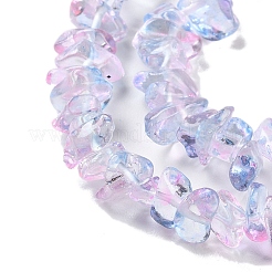 С напылением окрашенные прозрачные стеклянные бусинки&nbsp;X-GLAA-P060-01A-16