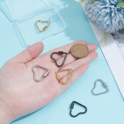 6 шт. 3 цвета 304 нержавеющая сталь винтовой карабин замок подвески&nbsp;STAS-UN0064-05