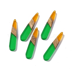 Подвески из прозрачной смолы и ореха&nbsp;RESI-M027-12E