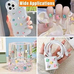 100шт 10 цвета прозрачные кабошоны из смолы&nbsp;FIND-CJ0004-67