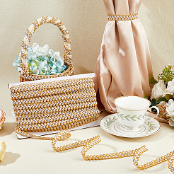 Полиэстеровая сороконожка плетеная волнистая лента&nbsp;OCOR-WH0111-43A