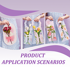 Бумажные одиночные цветочные оберточные открытки на день святого валентина&nbsp;DIY-GA0008-92