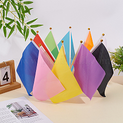 30 шт. двухцветный флаг из полиэстера и пластика&nbsp;AJEW-AR0005-24