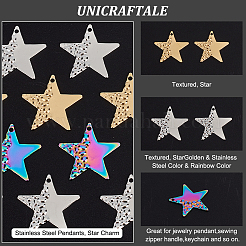 36 шт. 3-цветное ионное покрытие (IP) из нержавеющей стали 304 подвески&nbsp;STAS-UN0044-92