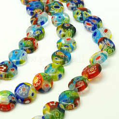 Millefiori стеклянные плоские круглые нити бисера&nbsp;X-LK-P008-06