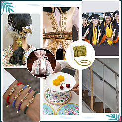 10 ярд 3-слойных полиэфирных шнуров круглой скрутки&nbsp;OCOR-PH0006-69A