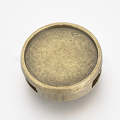 Тибетский стиль сплава шармы скольжения кабошон сеттинги&nbsp;PALLOY-Q341-04AB-FF