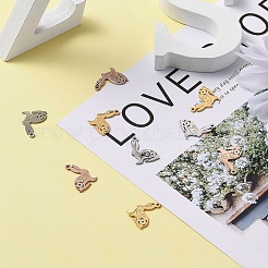 24 шт. подвески из нержавеющей стали 201 двух цветов&nbsp;STAS-UN0020-32