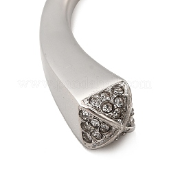 Кристалл горный хрусталь простой тонкий открытый браслет-манжета&nbsp;BJEW-F443-01P