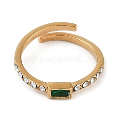 Кольцо-манжета из нержавеющей стали 304 с ионным покрытием (IP) со стразами&nbsp;RJEW-D083-09G-03