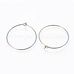 Ионное покрытие (ip) 304 нержавеющая сталь кольцевая фурнитура для сережек&nbsp;LS-STAS-G201-07B-M