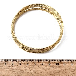 7 шт. браслетов из нержавеющей стали 201 для женщин&nbsp;BJEW-Z151-04G-02