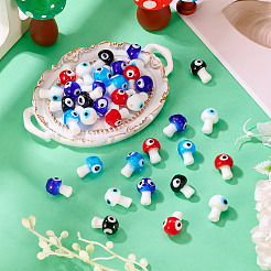 50 шт. 5-цветные бусины ручной работы от сглаза&nbsp;LAMP-TA0001-90