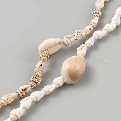 Длинные ожерелья из натуральных смешанных ракушек для женщин&nbsp;NJEW-WH0002-216