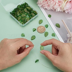 100 шт. 2 стиля стеклянных подвесок&nbsp;GLAA-AR0001-73