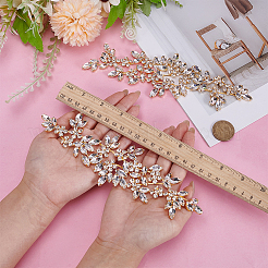 2 шт. тканевые нашивки со стразами&nbsp;AJEW-FG0005-46