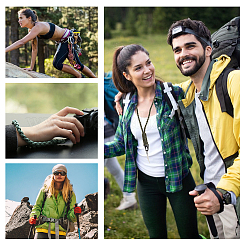 2 набор двухцветных брелоков из полиэстера&nbsp;AJEW-AR0001-49