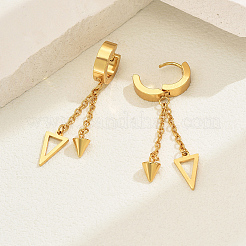 Модные ретро-серьги-кольца с геометрическими конусами и треугольниками из нержавеющей стали 201&nbsp;JW1667