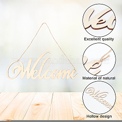 5 комплект 5 деревянных дверных табличек&nbsp;AJEW-CN0001-50