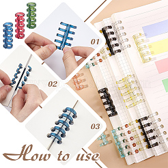 52 шт. 13-цветные пластиковые папки с 5 отверстиями для свободного переплета&nbsp;DIY-MA0006-76