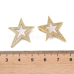 Латунные микропаве прозрачные подвески с фианитом&nbsp;KK-B083-26A-G