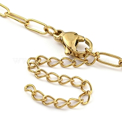 Изготовление ожерелий из цепочек-скрепок из нержавеющей стали 304&nbsp;LS-AJEW-P119-05G