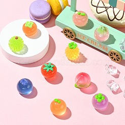 10 шт. 10 стиля фруктовых прозрачных смоляных кабошонов&nbsp;RESI-CJ0004-83