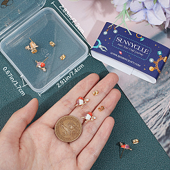 10 шт. латунь микро проложить прозрачные серьги-гвоздики с кубическим цирконием&nbsp;KK-BBC0011-41