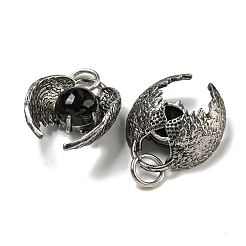 Подвески из натурального обсидиана в виде летучей мыши&nbsp;G-F766-03AS-05