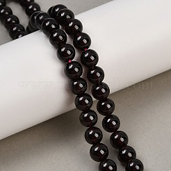 Мозамбикские импортные круглые бусины из натурального граната класса АААА&nbsp;G-E300-AAAA-8mm