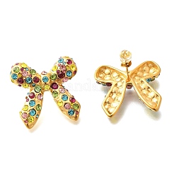 Серьги-гвоздики с бантом из нержавеющей стали 304&nbsp;EJEW-A123-02C-G