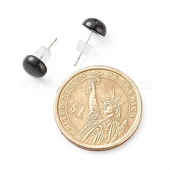 Полукруглые серьги-гвоздики из натуральных смешанных драгоценных камней для девушек и женщин&nbsp;X-EJEW-JE04664