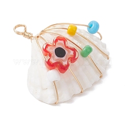 Подвески из натуральной оболочки из медной проволоки&nbsp;PALLOY-TA00371