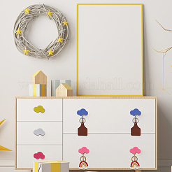 16 шт. двухцветные ручки-скобы для ящиков из синтетического каучука&nbsp;AJEW-NB0008-11