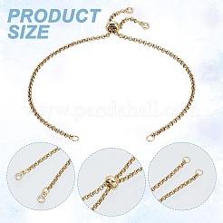 8 шт. 4 стиля браслет-спутник из нержавеющей стали 304 для изготовления слайдеров&nbsp;AJEW-AR0001-87