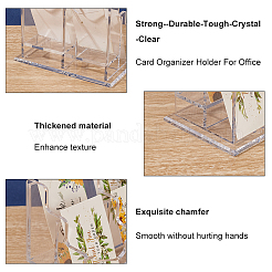 Прозрачные акриловые подставки для визитных карточек с 4 слотом ODIS-WH0030-64A