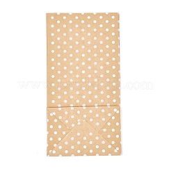 Экологически чистые крафт-бумажные пакеты с рисунком в горошек&nbsp;AJEW-M207-A01-01