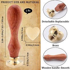 Сырая (непокрытая) восковая печать латунный пустой штамп&nbsp;AJEW-CP0007-44B