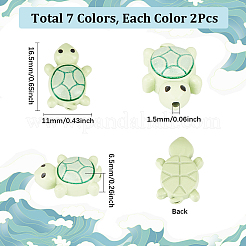 14 шт. 7-цветные бусины из сплава&nbsp;FIND-SC0013-91