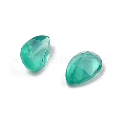 Ограненный натуральный зеленый оникс-агат (окрашенный и нагретый) кабошоны&nbsp;G-I295-05C-15B-01